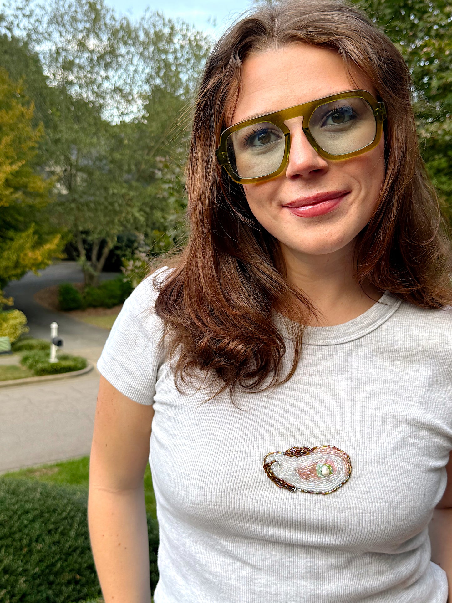 Oyster Beaded T-Shirt